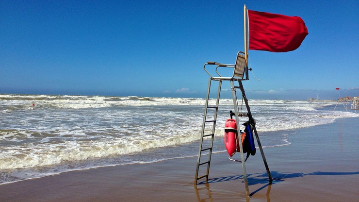 Czerwone flagi nad plażami w Trójmieście. Sinice atakują