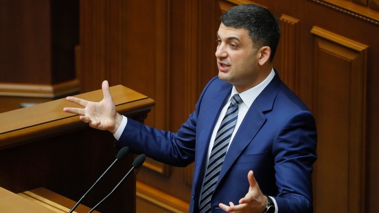 Ukraiński parlament odrzucił wniosek o dymisję premiera Hrojsmana