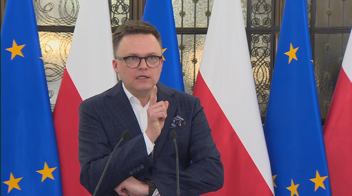 Spięcie w Sejmie. Szymon Hołownia dopytywał reportera o Jarosława Kaczyńskiego