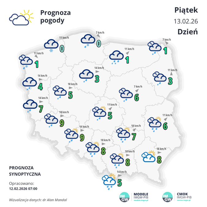 Prognoza pogody na piątek