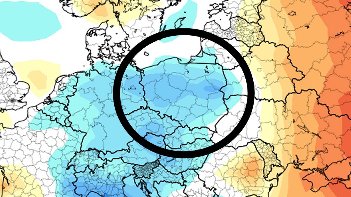 Anomalie temperatury prognozowane na sierpień. Fot. tropicaltidbits.com