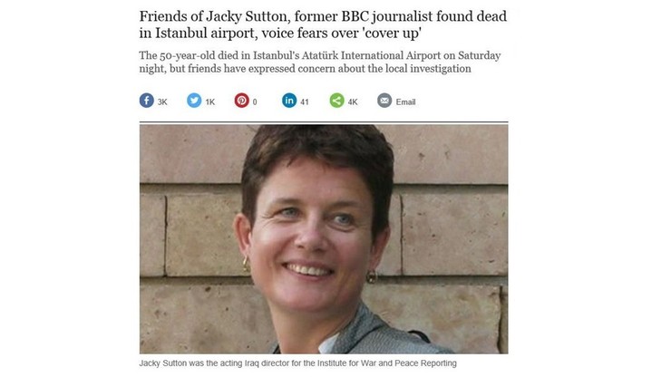 Przyjaciele wątpią w samobójstwo byłej dziennikarki BBC. Jej ciało znaleziono na lotnisku w Turcji