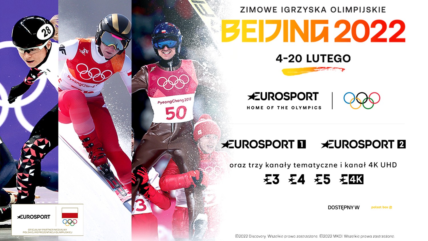 Zimowe IO Pekin 2022 w Polsat Box na kanałach Eurosportu