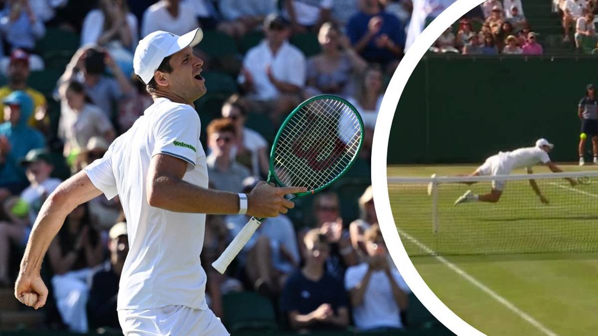 Hurkacz uratował spektakularną piłkę tuż przed kontuzją na Wimbledonie