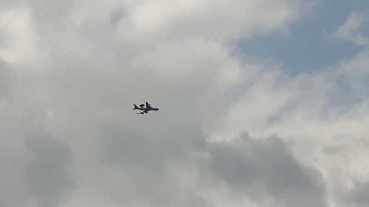 AWACS nad Środą Wielkopolską. Przed ćwiczeniami Herculesów