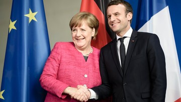 Macron za ścisłym sojuszem z Niemcami. Wraz z Merkel chcą "mapy drogowej" dla reform UE