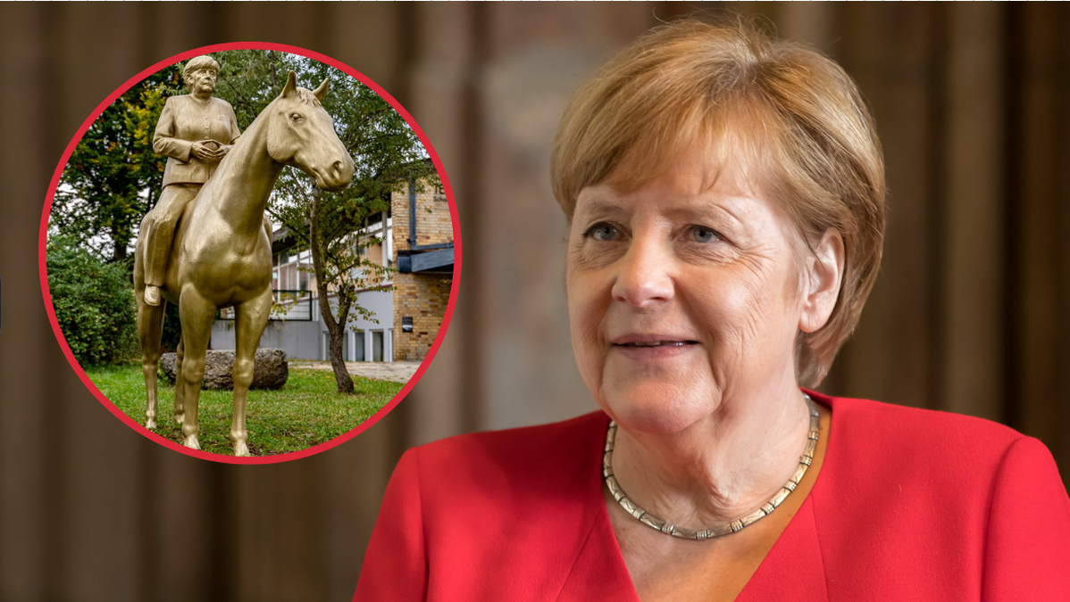 Niemcy: Runął pomnik Angeli Merkel na koniu. Artysta: Nie wytrzymał ciśnienia