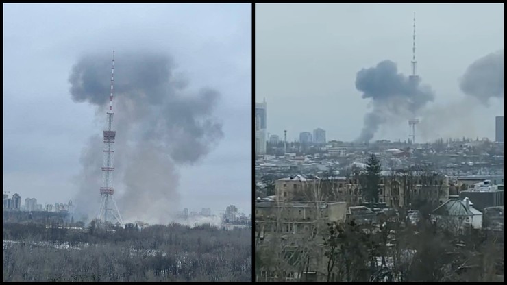 Wojna na Ukrainie. Rosjanie uderzyli w wieżę telewizyjną w Kijowie. Odessa szykuje się na inwazję