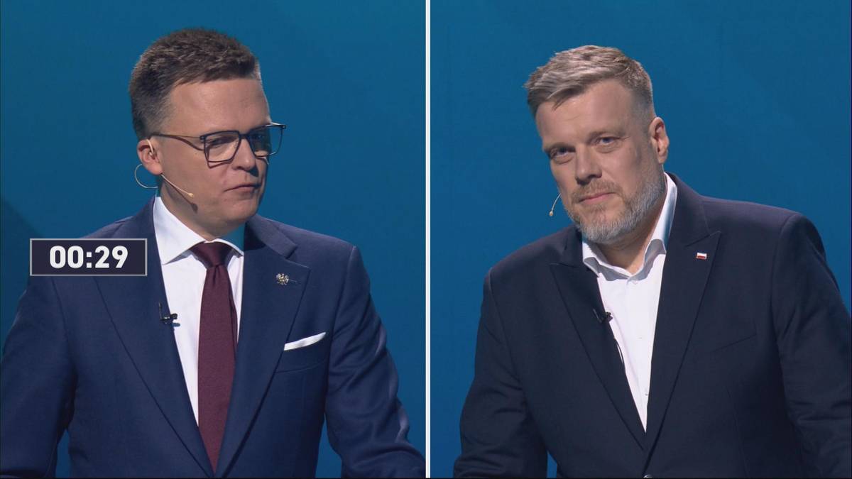 Debata prezydencka 2025. Zandberg do Hołowni: Możesz to ukrócić jednym podpisem [ZAPIS RELACJI]