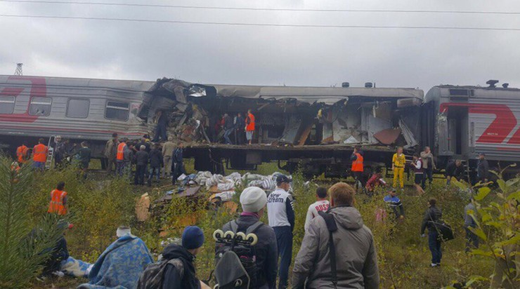 Rosja: zderzenie pociągu z ciężarówką. 14 osób rannych