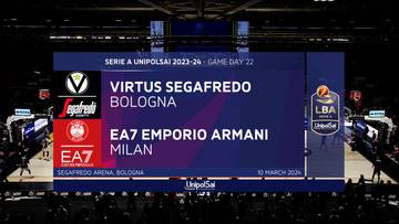 Virtus Segafredo Bologna - EA7 Emporio Armani Milan. Skrót meczu