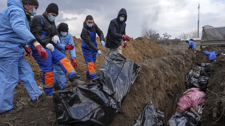 Wojna w Ukrainie. Kostnice zapełnione ciałami. Masowe groby w Mariupolu