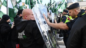 Policja przerwała marsz neonazistów w Goeteborgu. Doszło do zamieszek