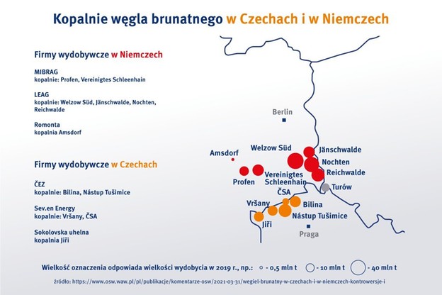 Kopalnie węgla brunatnego w Czechach i Niemczech
