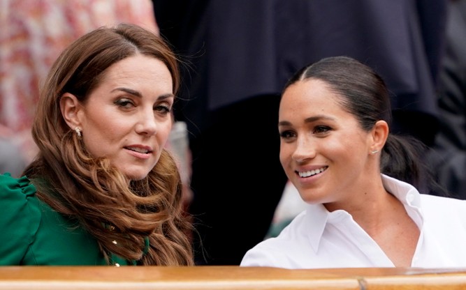 Księżna Kate i księżna Meghan razem na trybunach Wimbledonu
