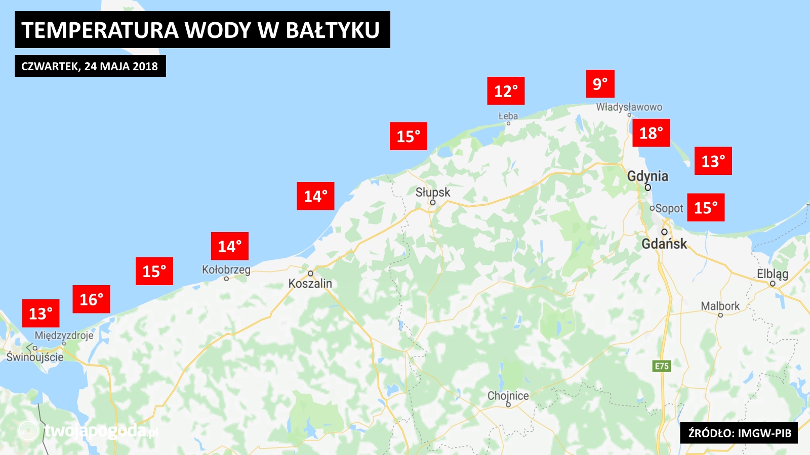 Woda w Bałtyku coraz cieplejsza