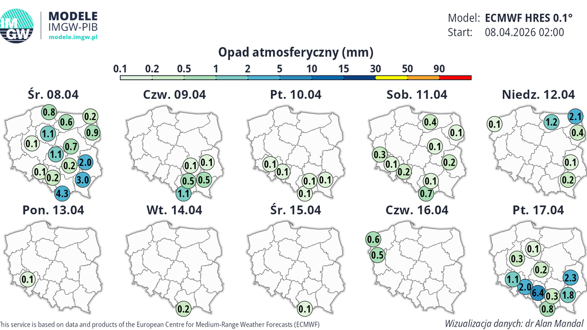 Przez większość przyszłego tygodnia będzie sucho w wielu regionach