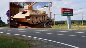 Białoruś "straszy" Ukrainę drewnianymi czołgami. "Tylko się nie śmiejcie"