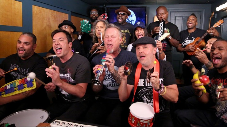 "Metallica" zagrała zabawkami swój szlagier. Muzycy przyjęli zaproszenie Jimmiego Fallona