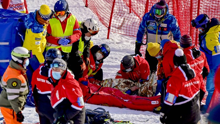 Alpejski PŚ: Tommy Ford upadł i stracił przytomność w Adelboden