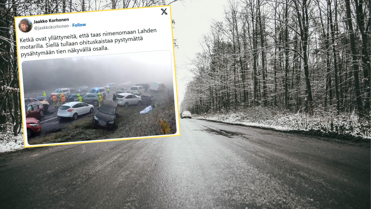 Pogoda zaskoczyła kierowców, potężny karambol na fińskiej autostradzie. 50 aut zniszczonych