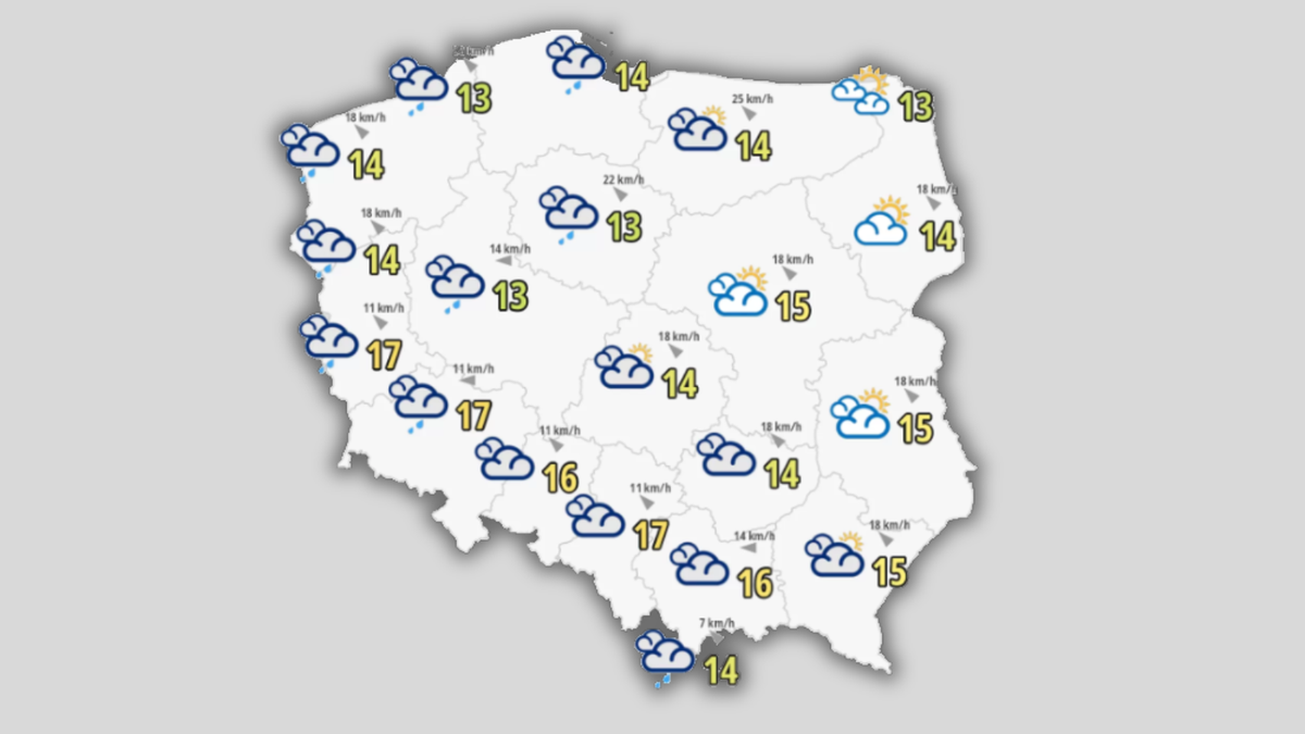 Na zachodzie i południu będzie niewiele mniej niż 20 st. C - prognozuje IMGW
