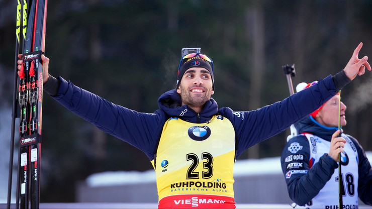 PŚ w biathlonie: Fourcade triumfował po raz czwarty z rzędu