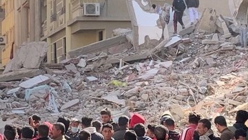 Katastrofa budowlana w Kairze. Zawalił się 9-piętrowy blok, zginęło 18 osób