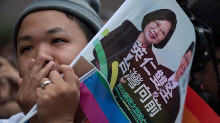 Zwycięstwo szefowej opozycji w wyborach prezydenckich na Tajwanie