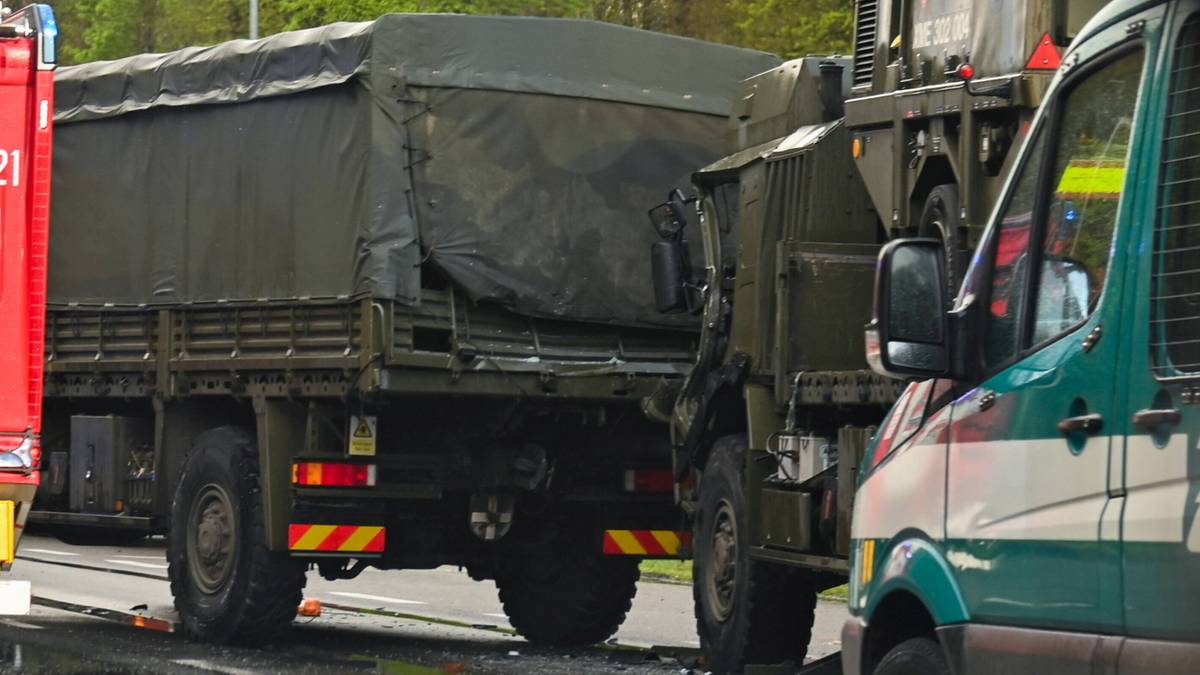 Szczecin. Zderzenie brytyjskich pojazdów wojskowych. Ranni żołnierze