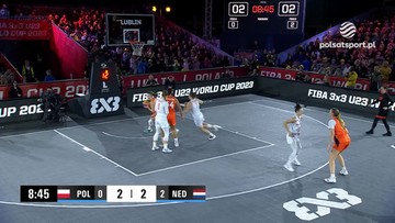 MŚ U-23 koszykarek 3x3: Polska - Holandia 17:19. Skrót meczu