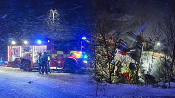 Tragiczny wypadek w Norwegii. Autokar wpadł do lodowatej wody