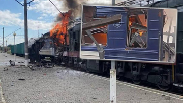 Rosjanie zaatakowali pociąg pasażerski. Wielu rannych