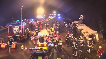 Wypadek polskiego autokaru w Niemczech. Są poszkodowani