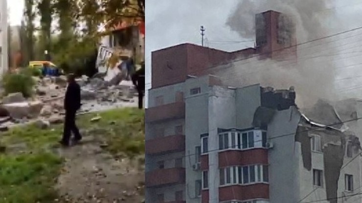 Rosja. Rakieta uderzyła w blok mieszkalny w Biełgorodzie. "Pocisk wystrzelony na Charków"