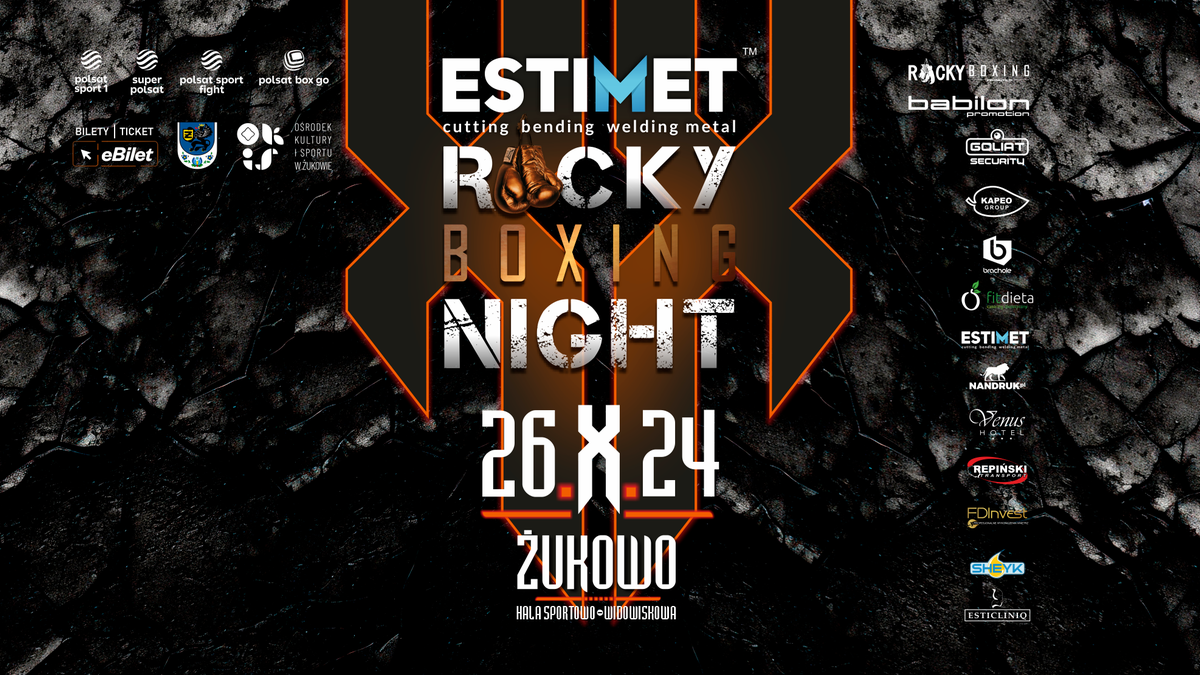 Estimet Rocky Boxing Night 20. Gdzie obejrzeć? Transmisja TV i stream online