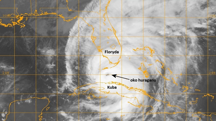 Aktualne zdjęcie satelitarne Huraganu Irma. Fot. NASA.