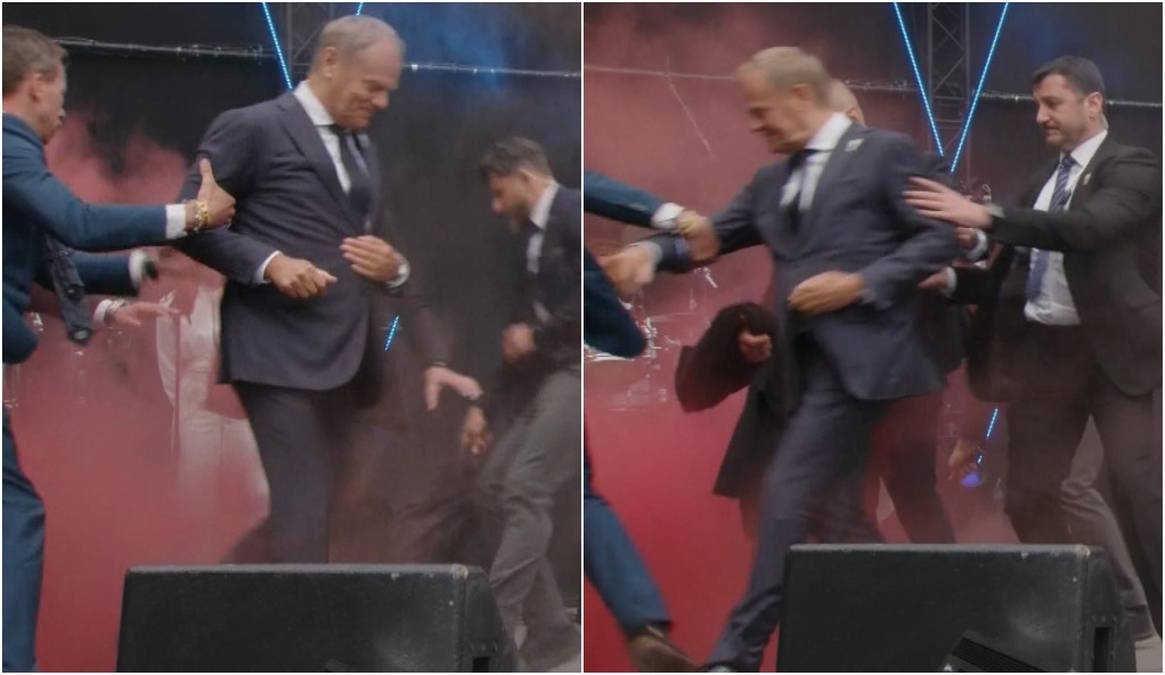 Incydent podczas wizyty Donalda Tuska w Holandii. Interweniowała ochrona