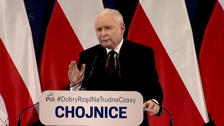 Chojnice. Przerwane przemówienie Jarosława Kaczyńskiego. Prezes PiS odpowiedział słuchaczowi