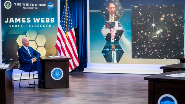 USA: Joe Biden i NASA pokazali pierwsze zdjęcie z teleskopu Jamesa Webba