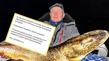 Przeprasza za "rekordowego szczupaka". Przyznał się do kłamstwa