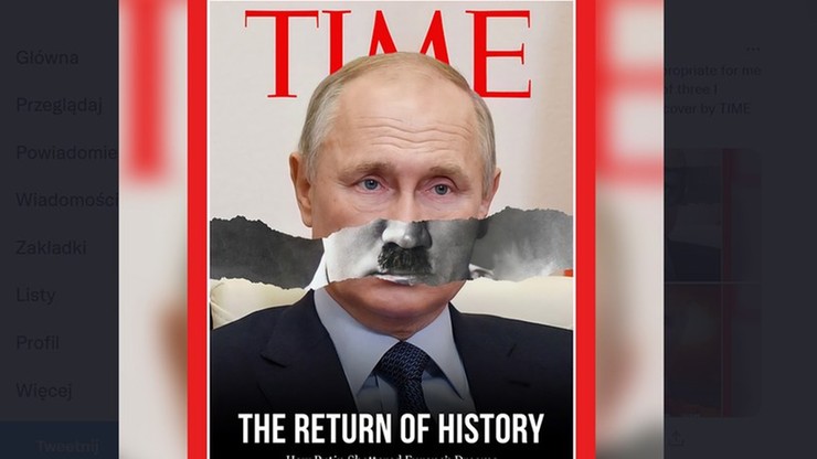 Putin jako Hitler. Podrobiona okładka magazynu "Time" stała się viralem