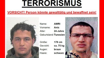 Niemcy: poszukiwany Anis Amri miesiącami był obserwowany przez służby. Nagroda 100 tys. euro