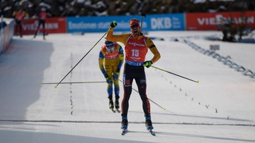 PŚ w biathlonie: Triumf Peiffera w pierwszym biegu ze startu wspólnego