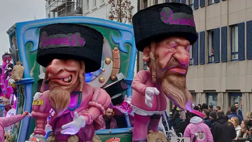 Karykaturalne postaci z pejsami i dużymi nosami. Belgijski festiwal usunięty z listy UNESCO