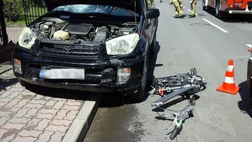 Dramatyczny wypadek w Krasnymstawie. Kierująca potrąciła rowerzystkę z dzieckiem