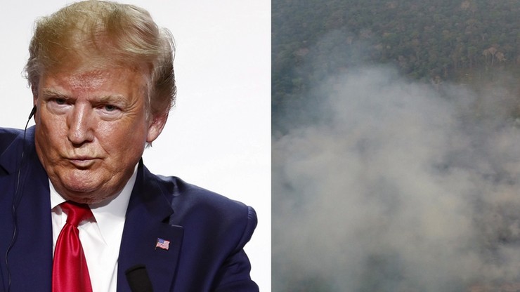 Trump poparł działania Bolsonaro wobec pożarów lasów w Amazonii. "Pełne wsparcie USA"
