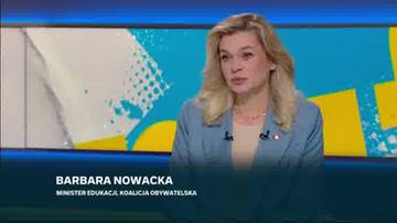 Barbara Nowacka, Minister Edukacji Koalicji Obywatelskiej, podczas wywiadu.