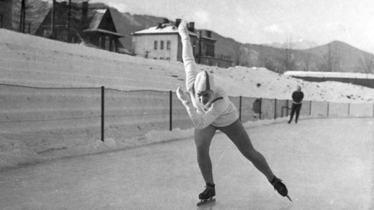 Elwira Seroczyńska (srebro, łyżwiarstwo szybkie) - Squaw Valley (1960), 1500 m