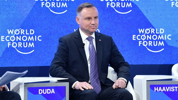 Forum w Davos. Prezydent Duda: apeluję, by stać twardo po stronie Ukrainy